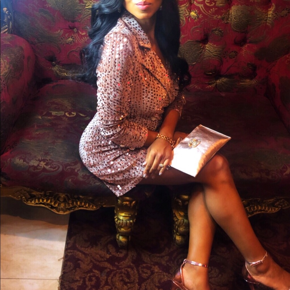 Sequin Blazer Dress